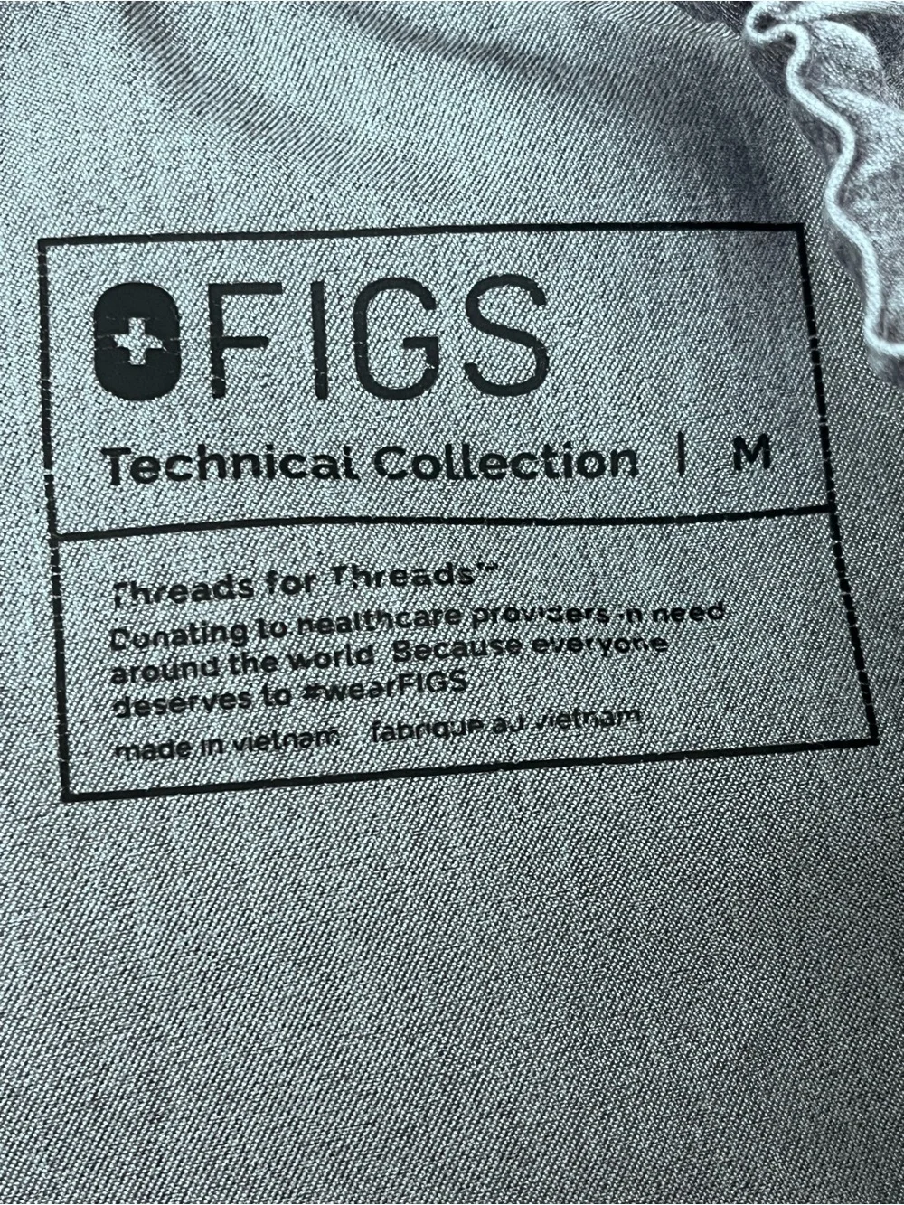 Figs Men's Technical Collection Pisco Graphite Drawstring Scrub Pants Size M